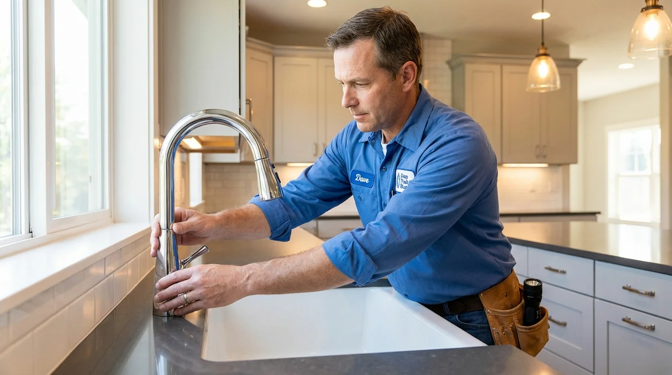 Kitchen faucet installation by Johns Plumbing LLC in Jamul