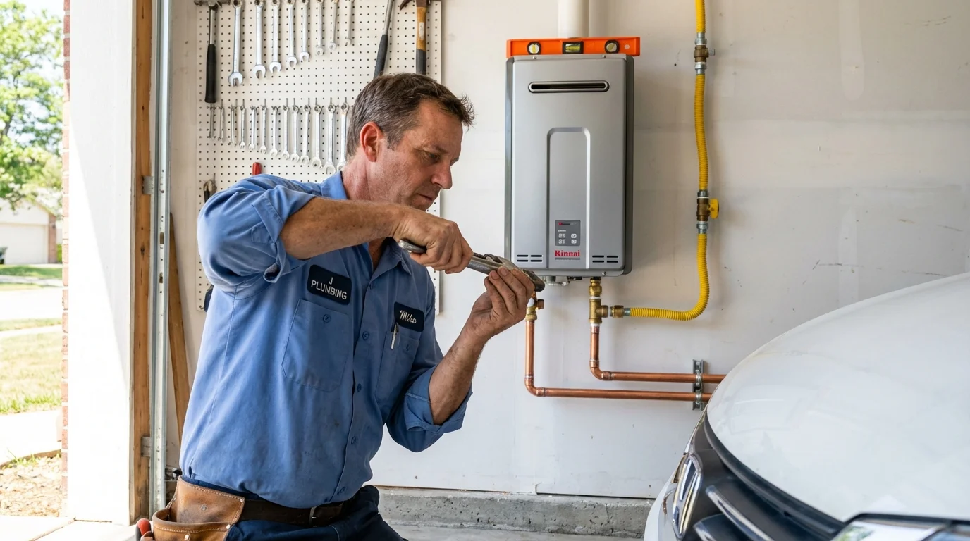 Tankless water heater installation by a Johns Plumbing LLC plumber in Jamul